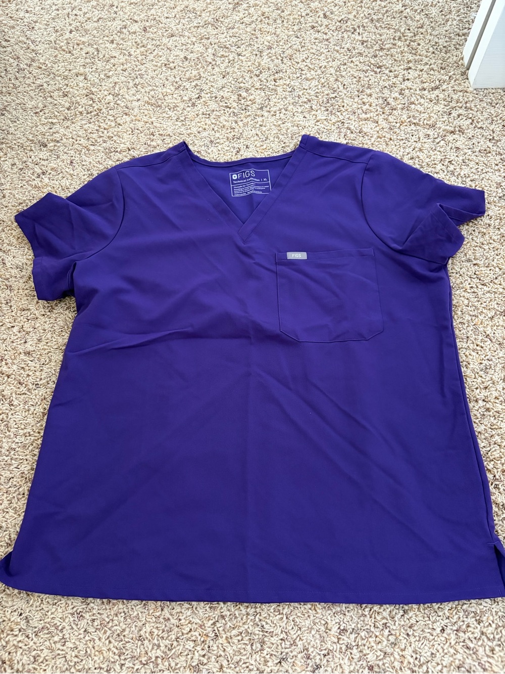 FIGS Catarina scrub top, purple pulse, XL